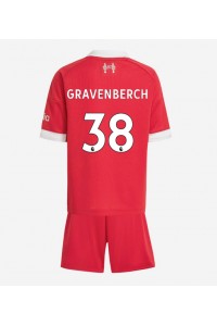 Liverpool Ryan Gravenberch #38 Jalkapallovaatteet Lasten Kotipeliasu 2025-26 Lyhythihainen (+ Lyhyet housut)